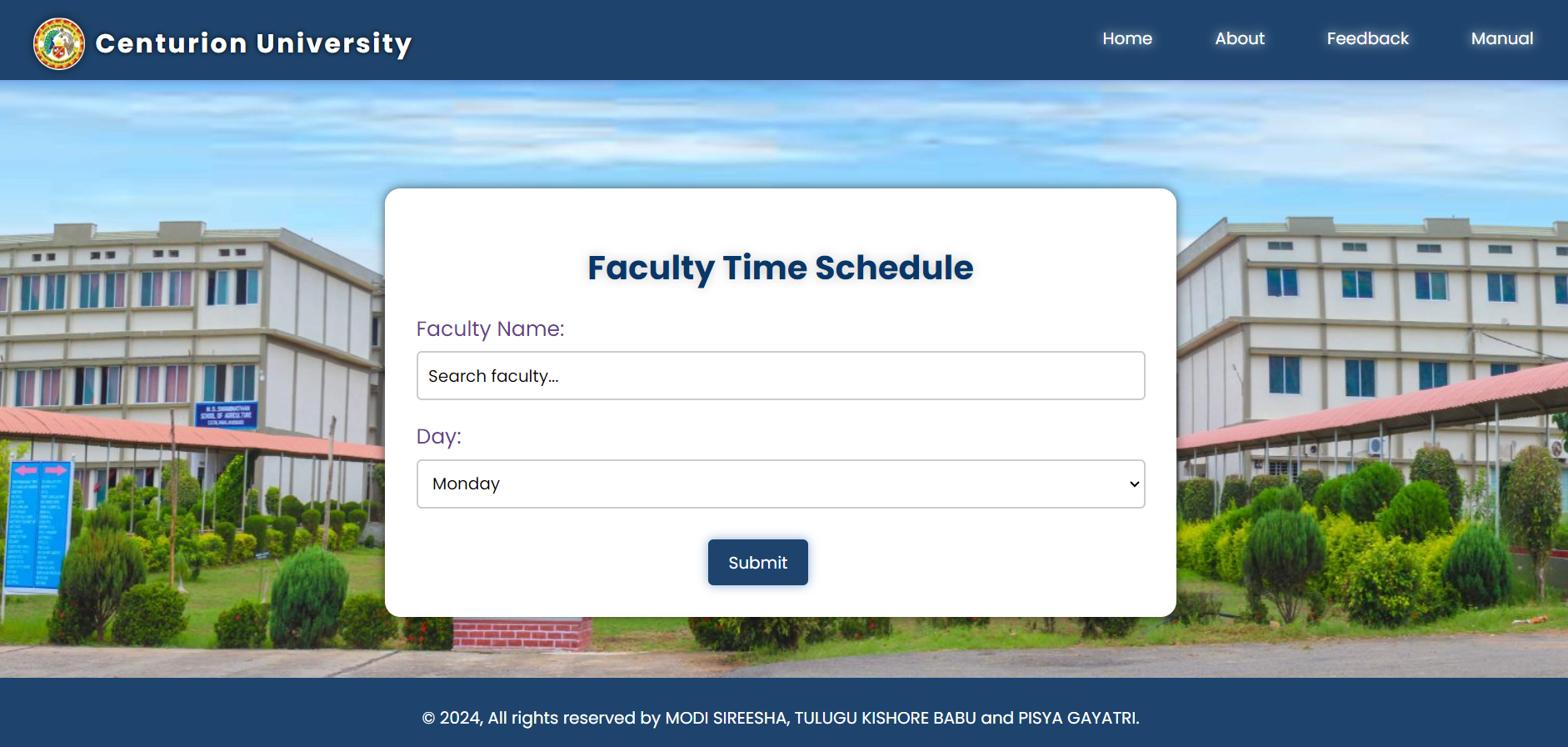 Faculty Time Scheduling